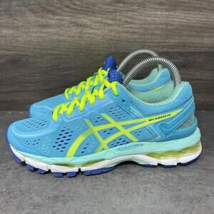 Asics Gel Kayano 22 Sneakers Womens Size 6 Blue Green Running athletic